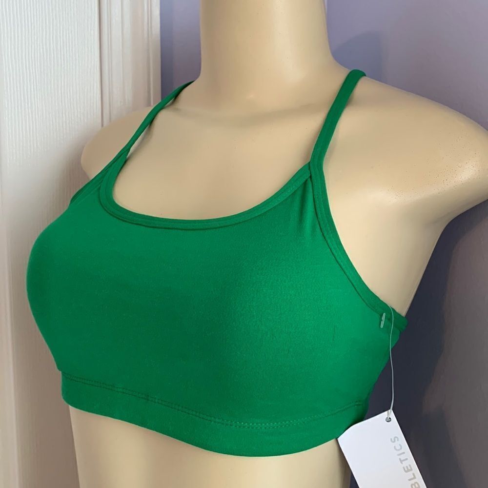 Fabletics Racerback GREEN Sports Bra XS